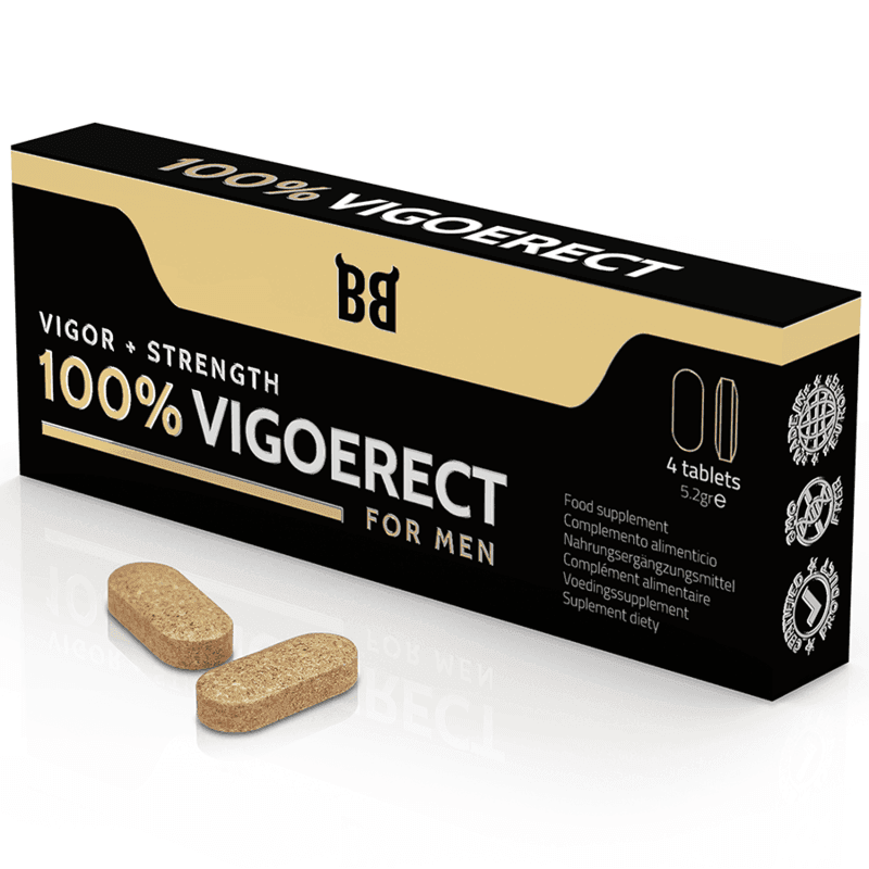 SUPPLEMENTS, 100% VIGOERECT VIGOR + STRENGTH FOR MEN 4 TABLETS - TasteOfLove