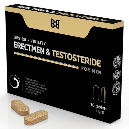 SUPPLEMENTS, ERECTMEN & TESTOSTERIDE DESIRE + VIRILITY FOR MEN 10 TABLETS - TasteOfLove